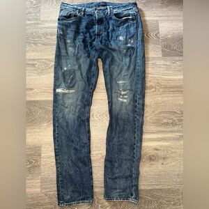 **Vintage Polo Ralph Lauren Sullivan Slim Distressed Denim Jeans - Size 34x34**